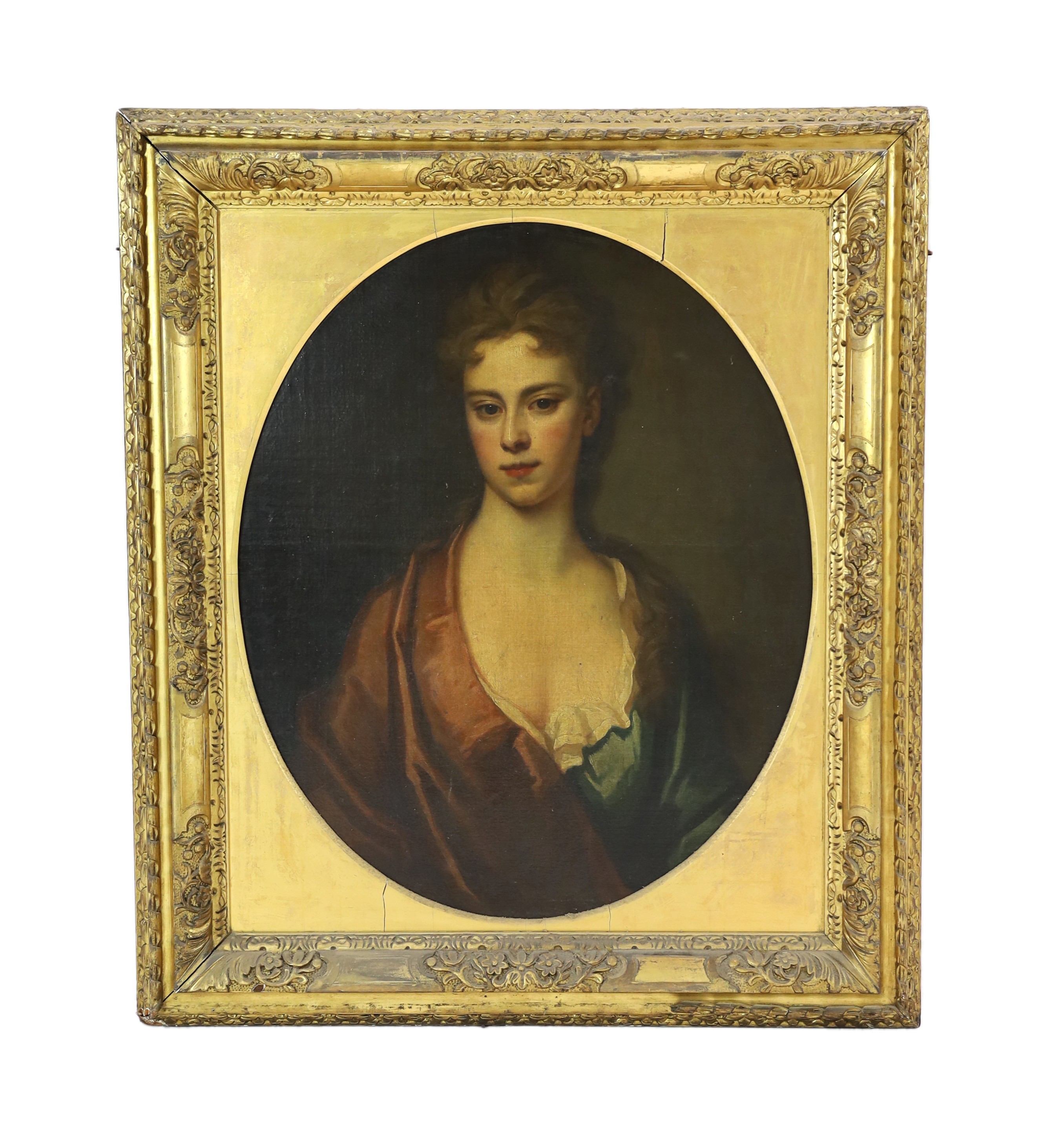 English School c.1760 , Portrait of a lady, oil on canvas, 72 x 59cm